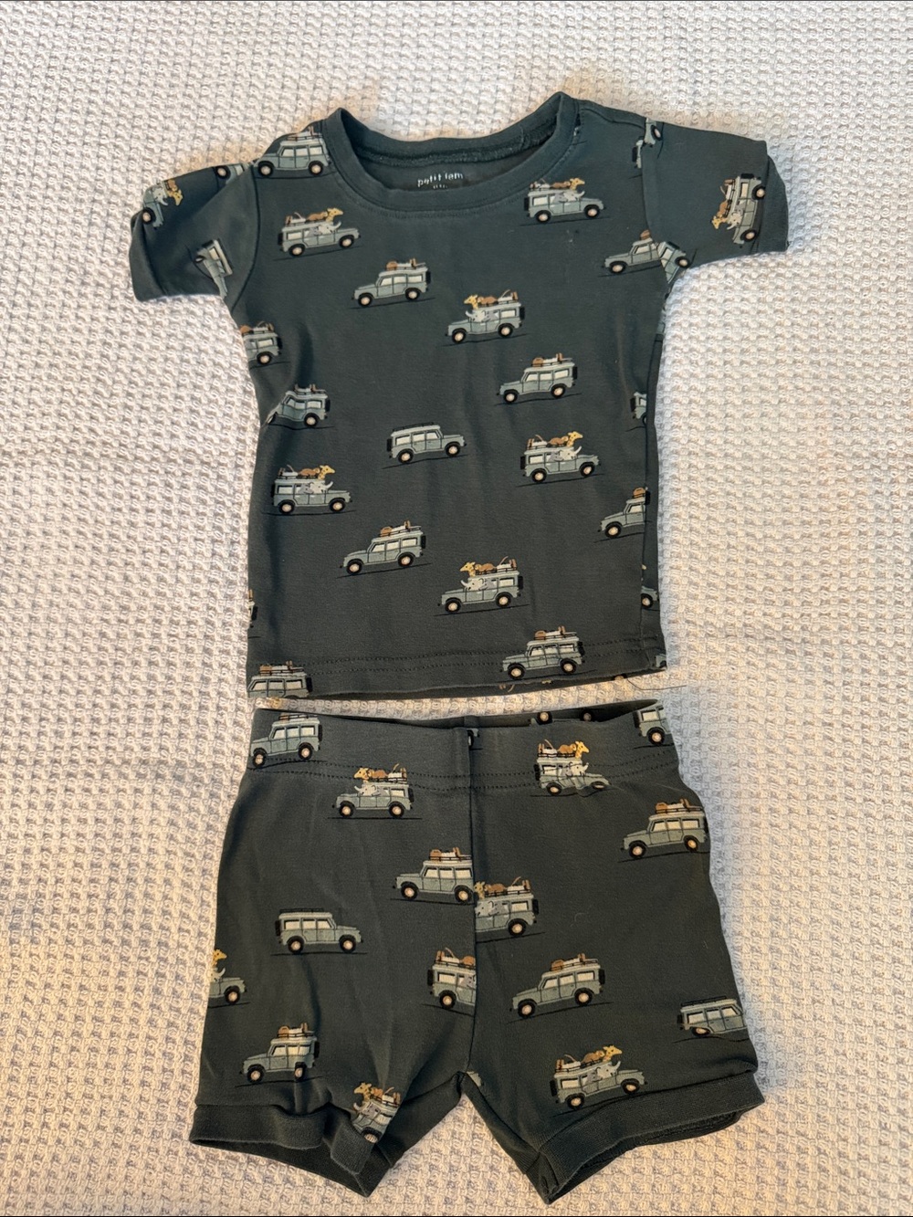 Petit Lem Safari Van Short Pajama Set